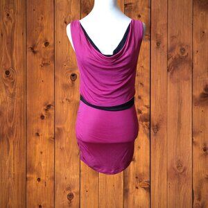 Armani Exchange Medium Cowl Neck Sleeveless Dress Exposed Zip Back Stretch Party